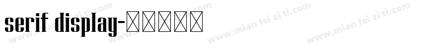 serif display字体转换